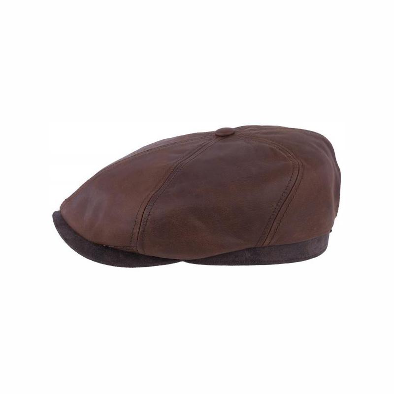  Irish Stetson cap brown leather Brands Stetson